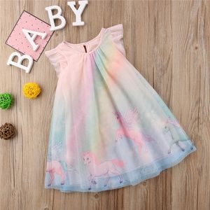 New Unicorn Tulle Dress size 5T